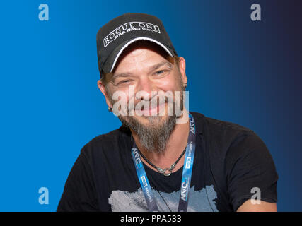 FUERTH, Germany - September 22nd 2018: Björn Schalla (*1974, voice actor, translator and director - Star Wars: The Force Awakens, Star Trek Into Darkn Stock Photo