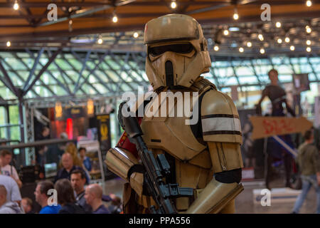 FUERTH, Germany - September 22nd 2018: Stormtrooper at Noris Force Con 5 Stock Photo