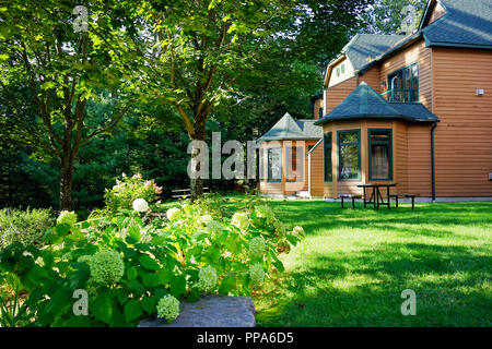 Cottage or weekend homes in Dwight , Ontario, Canada, near Lake of Bayswith beautiful sand beach, Stock Photo