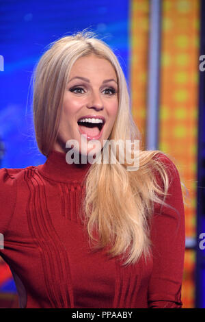 Milano Italy 20 September 2018 - Mediaset - Photocal Striscia la Notizia presentation La conduttrice Michelle Hunziker Credit: Giuseppe Andidero/Alamy Stock Photo