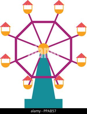 Isolated ferris wheel icon Stock Vector