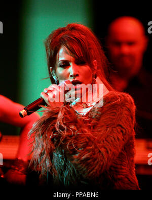 Jennifer Lopez performs in concert during the Viva Romance show at the American Airlines Arena in Miami, on February  3, 2006. Stock Photo