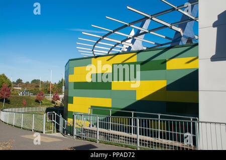 Westgate Retail and Leisure Park, Aldershot, Hampshire, UK - colourful exterior Stock Photo