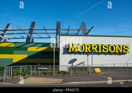 Westgate Retail and Leisure Park, Aldershot, Hampshire, UK - exterior of Morrisons supermarket Stock Photo