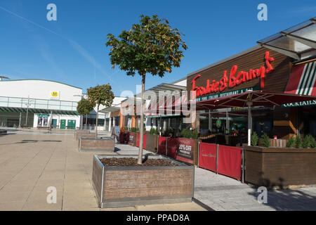 Westgate Retail and Leisure Park with Frankie and Benny's restaurant, Aldershot, Hampshire, UK Stock Photo