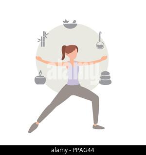 fitness woman with heathy nutrition and lifestyle Stock Vector