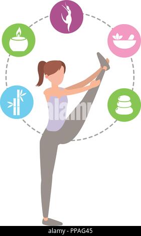 fitness woman with heathy lifestyle nutriton Stock Vector