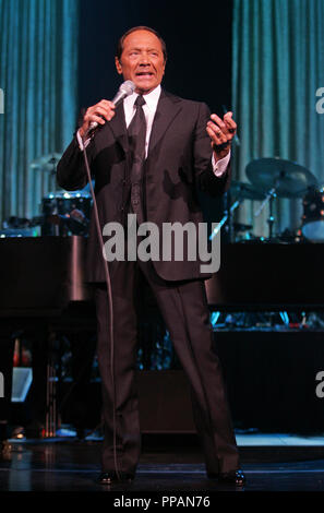 Paul Anka performs in concert at the Seminole Hard Rock Hotel and Casino in Hollywood, Florida on March 19, 2009. Stock Photo