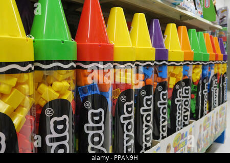 Crayola Display in Kmart, NYC, USA Stock Photo