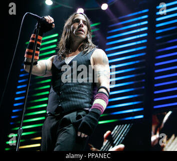 Anthony Kiedis with the Red Hot Chili Peppers performs in concert at the Bank Atlantic Center in Sunrise Florida on January 31, 2007. Stock Photo