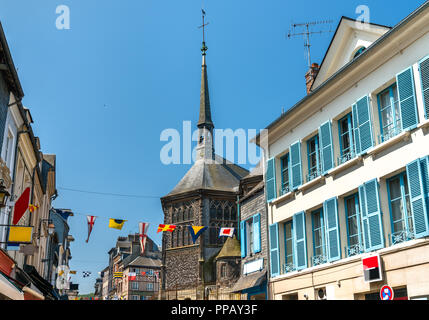 Traditional houses in Honfleur. Normandy, France Stock Photo