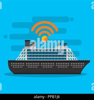 gps navigation transportation cruise destination signal vector illustration Stock Vector