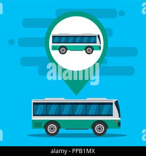 gps navigation transportation location destination bus way vector illustration Stock Vector