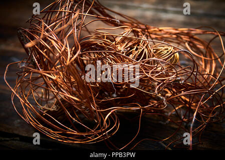 Copper Wire on a Reel on a White Background. Stock Photo - Image of energy,  detail: 185710802