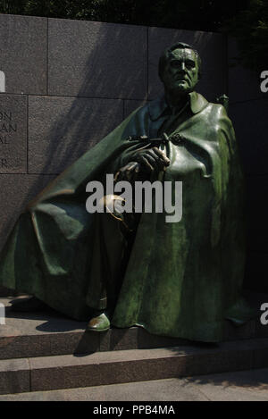 Franklin D. Roosevelt (1882-1945). 32th President of the United States. Bronze statue. Detail. Franklin Delano Roosevelt Memorial. Washington D.C. United States.