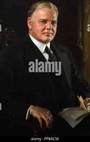 Herbert Hoover (1874-1964). American politician. 31st President of the United States (1929-1933). Portrait (1931) by Douglas Chandor (1897-1953). National Portrait Gallery. Washington D.C. United States. Stock Photo