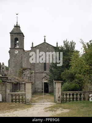 Spain. Galicia. Melon. Cistercian monastery of St. Mary, founded in 1142. Church. Stock Photo