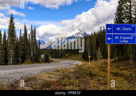 Kananaskis Country as seen from the Smith-Dorrien Spray Lakes Trail  (Highway 742) near Canmore Alberta Stock Photo