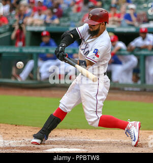 Texas Rangers' Rougned Odor hits a grand slam during the first inning ...