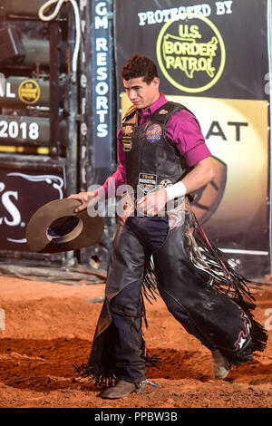 September 23, 2018 - Fairfax, Virginia, U.S - RAMON DE LIMA is introduced to the crowd before the second night of competition held at EagleBank Arena in Fairfax, Virginia. (Credit Image: © Amy Sanderson/ZUMA Wire) Stock Photo