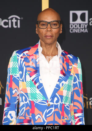 Los Angeles, Ca, USA. 24th Sep, 2018. RuPaul, at the Los Angeles premiere of A Star Is Born at The Shrine Auditorium in Los Angeles California on September 24, 2018. Credit: Faye Sadou/Media Punch/Alamy Live News Stock Photo
