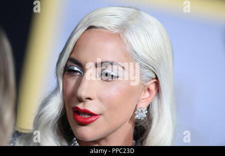 Los Angeles, Ca, USA. 24th Sep, 2018. Lady Gaga, at the Los Angeles premiere of A Star Is Born at The Shrine Auditorium in Los Angeles California on September 24, 2018. Credit: Faye Sadou/Media Punch Los Angeles, Ca September 24 : Lady Gaga, At The Los Angeles Premiere Of A Star Is Born At The Shrine Auditorium In Los Angeles California On September 24, 2018. Credit: Faye Sadou/Media Punch/Alamy Live News Stock Photo
