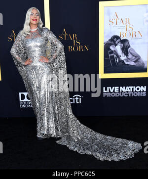 Los Angeles, CA, USA. 24th Sep, 2018. LADY GAGA at the ''A Star is Born'' LA Premiere at the Shrine Auditorium on September in Los Angeles, CA. Credit: Birdie Thompson/AdMedia/ZUMA Wire/Alamy Live News Stock Photo