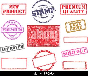 Set of rubber stamps Stock Vector