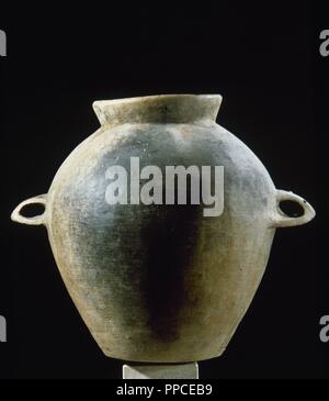 Italy. Sardinia. Nuragic civilization. Amphora. 8th century BC. Archeological Museum of Cagliari. Stock Photo
