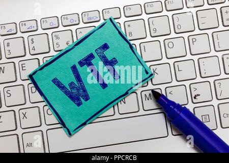 Handwriting text Wtf. Concept meaning offensive slang written ...