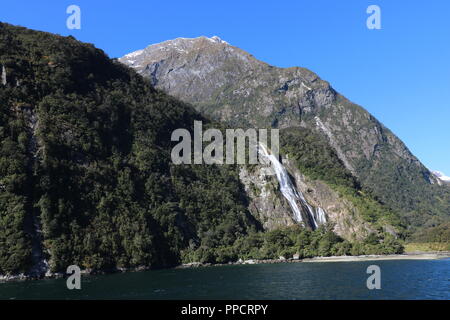 Fjordland New Zealand , Milford Sound Stock Photo