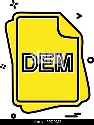 DEM file type icon design vector Stock Vector Image & Art - Alamy