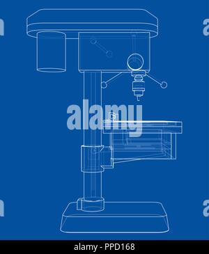 Drilling machine concept Stock Vector