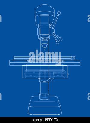 Drilling machine concept Stock Vector