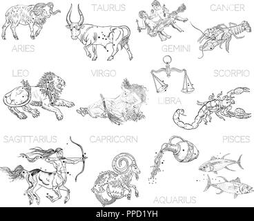 Zodiac Sign Sagittarius On Vintage Vintage Black Vertical Background 