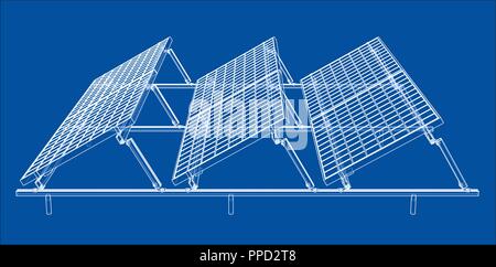 Solar Panel Concept Stock Vector