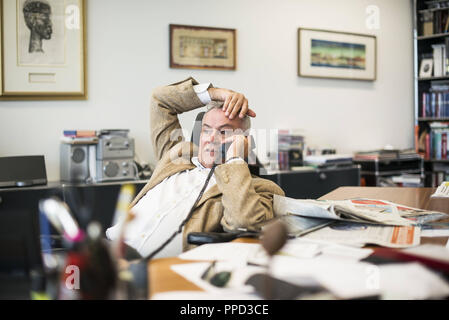 Kurt Kister, editor in chief in his office in the publishing house in Munich. Stock Photo