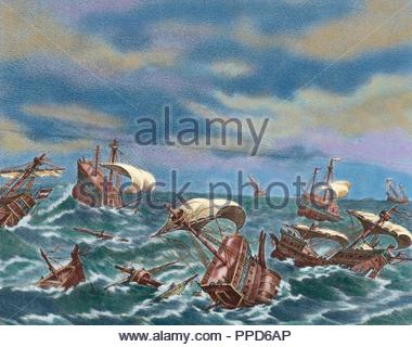 english naval figure fought against the spanish armada at the 1588 battle of gravelines?