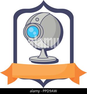 webcam surveillance device technology digital innovation vector illustration Stock Vector