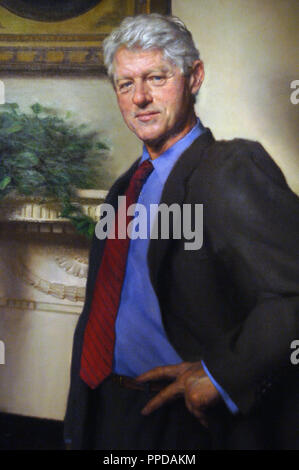 William Jefferson 'Bill' Clinton (born 1946). American politician. 42nd President of the United States (1993-2001). Portrait (2005) by Nelson Shanks (born 1937). National Portrait Gallery. Washington D.C. United States. Stock Photo