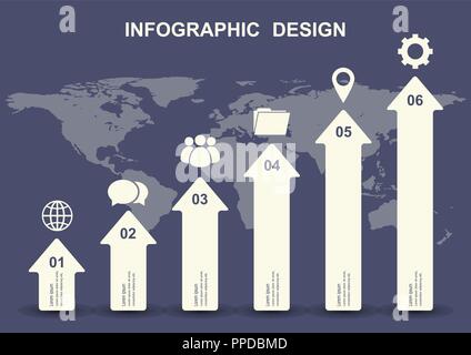 Infographic design template with business icons. Can be used for business step options. Stock Vector