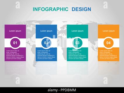 Modern infographic design template banners. Can be used for business step options. Stock Vector