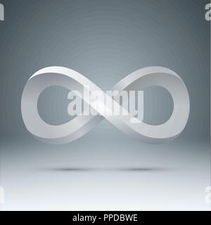 3d Infinity - realistic icon. Stock Vector