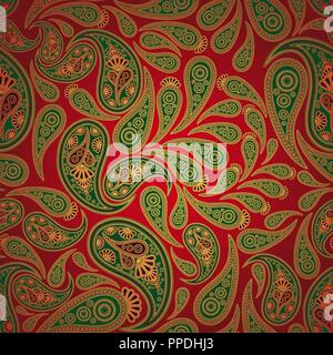 seamless paisley background Stock Vector