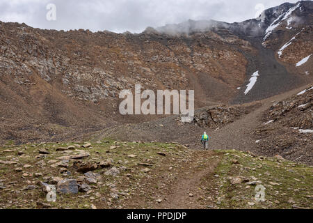 The incredible Heights of Alay Circuit in Southwest Kyrgyzstan that takes in 4 3000+ meter passes. Stock Photo