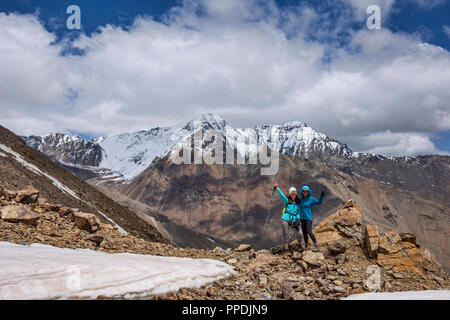 The incredible Heights of Alay Circuit in Southwest Kyrgyzstan that takes in 4 3000+ meter passes. Stock Photo