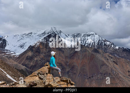 The incredible Heights of Alay Circuit in Southwest Kyrgyzstan that takes in 4 3000+ meter passes. Stock Photo