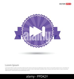Fast forward icon - Purple Ribbon banner Stock Vector