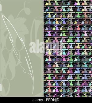 abstract image of figures wine and grape with pen Stock Vector