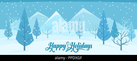 Winter abstract landscape Stock Vector